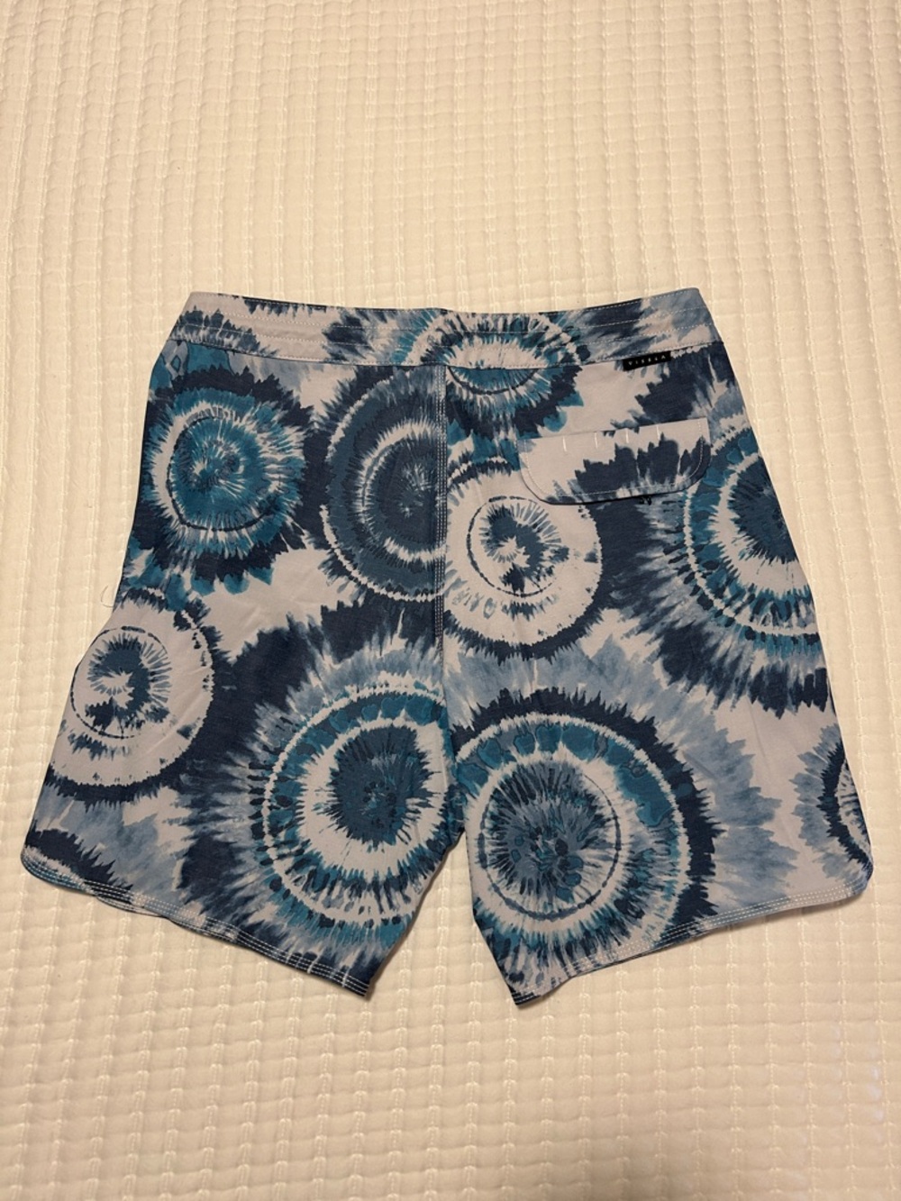 VISSLA Teal and Navy Tie-Dye Swim Board Shorts 32” waist - Picture 5 of 7